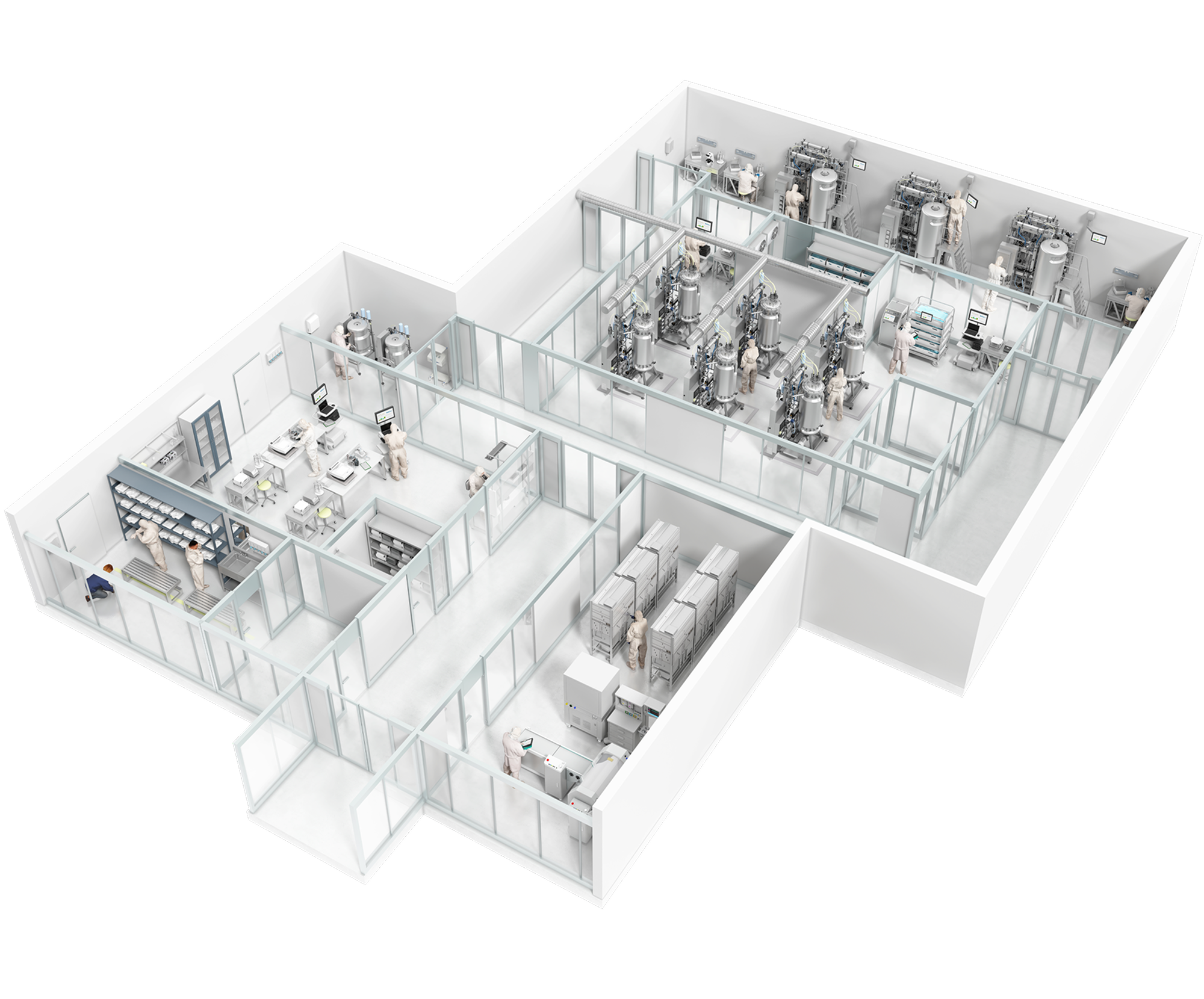 Pharmaceutical factory base layout
